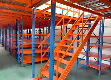 外貿閣樓平臺貨架包裝圖片哪里有？【易達貨架】